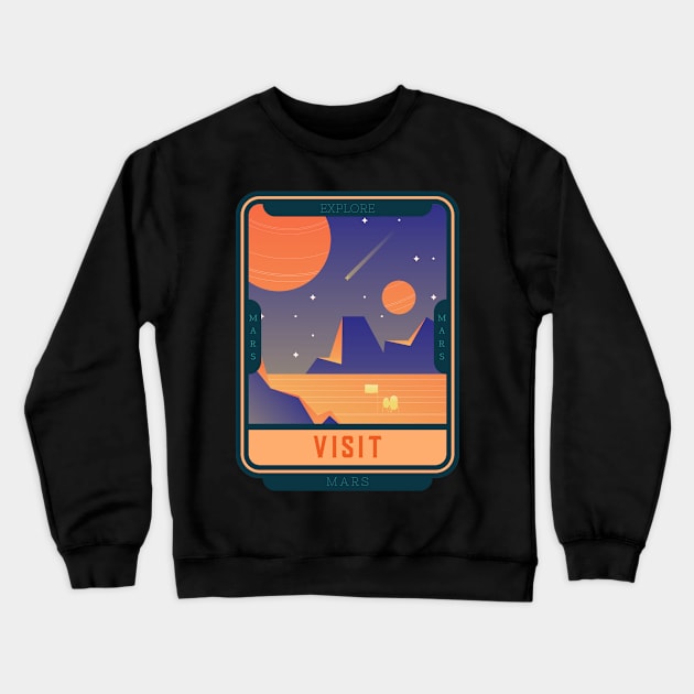 Visit Mars Crewneck Sweatshirt by BB Funny Store